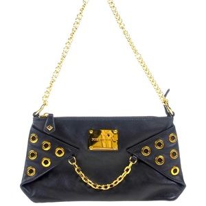 Pierre Balmain Soft Black Leather Handbag